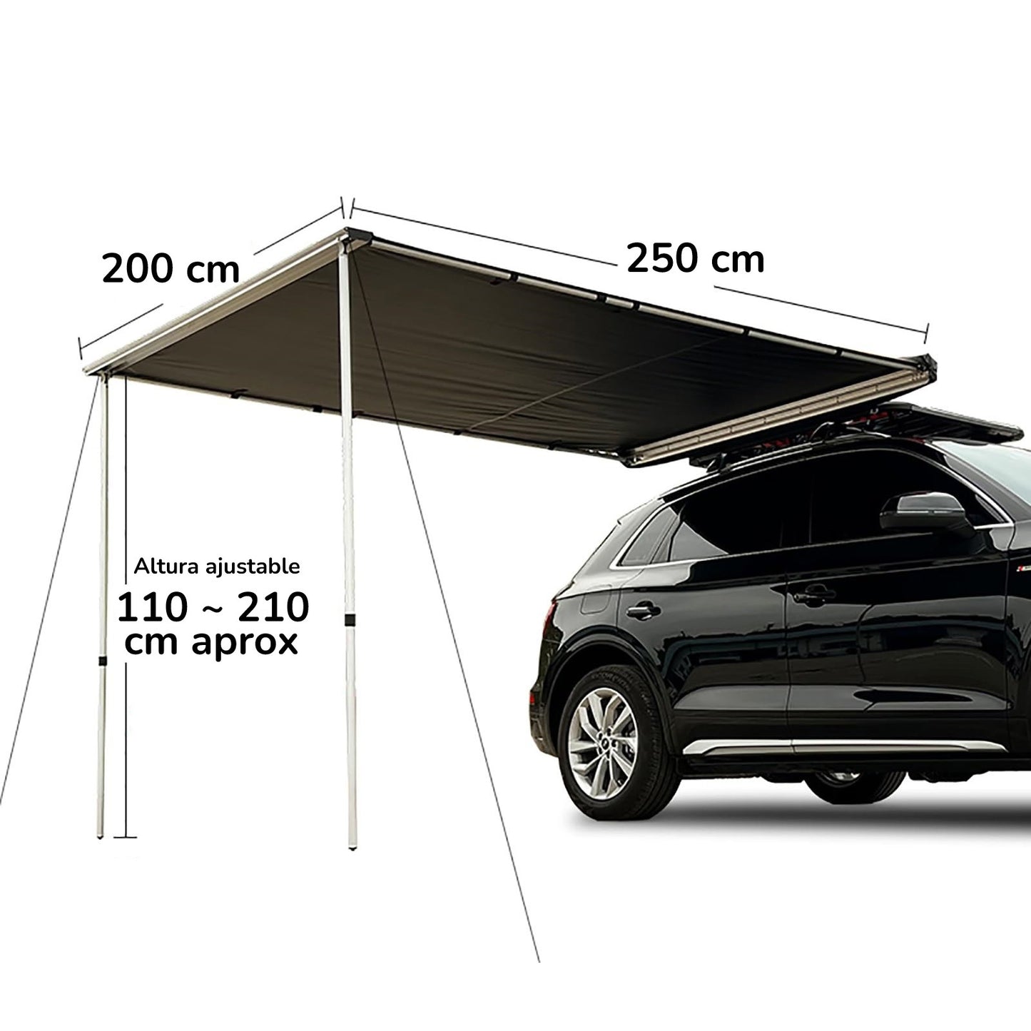 Toldo lateral de auto L/LED